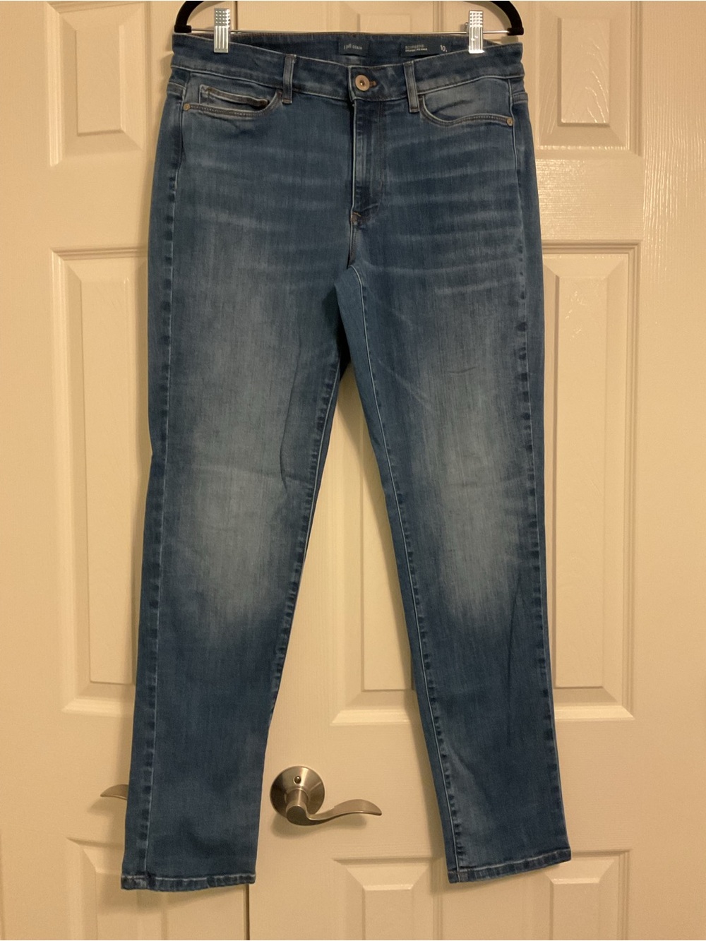 Boyfriend Straight Leg Jeans in Blue Size 10